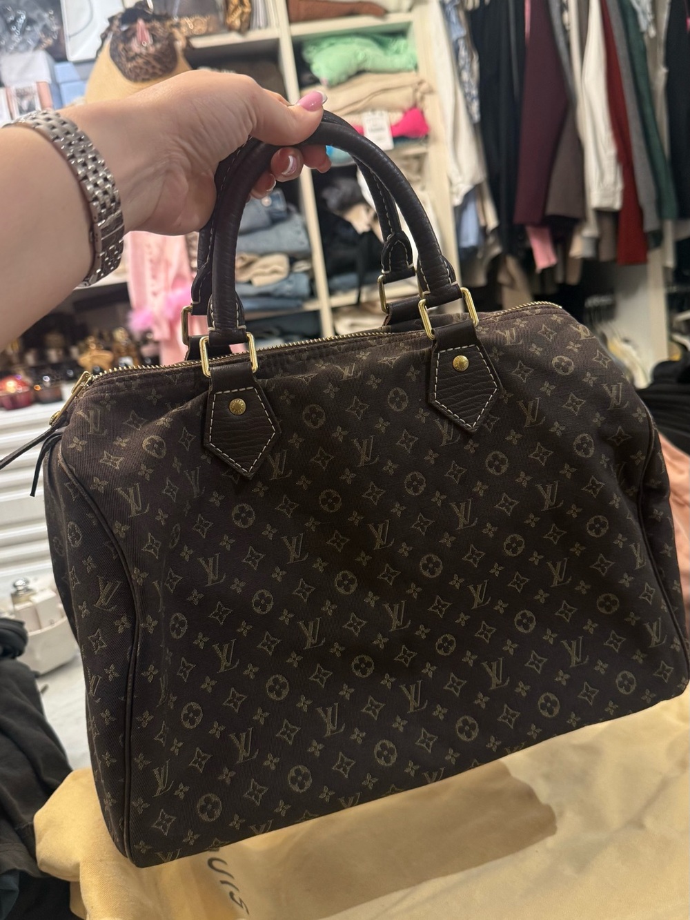 Louis Vuitton Brown Monogram Canvas Handheld Satchel